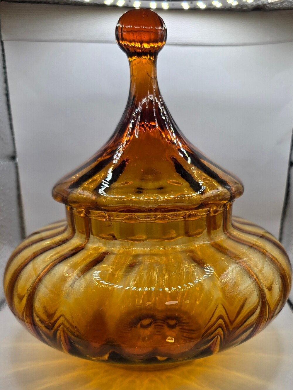 Empoli Circus Tent Amber Candy Dish